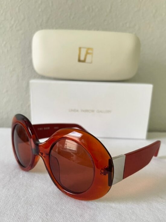 Linda Farrow x The Row 48/3 Womens Sunglasses Terracotta Red main image 6